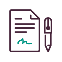 contract with pen