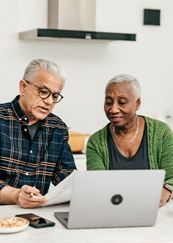 Man & Women on computer