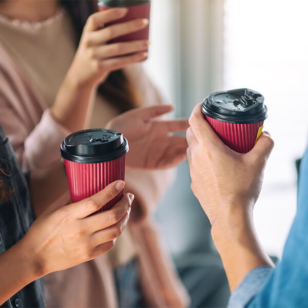 People holding coffee cups