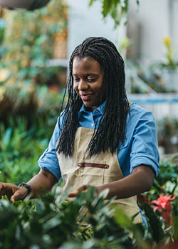 woman gardening