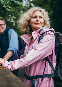 Couple on a walking trail together